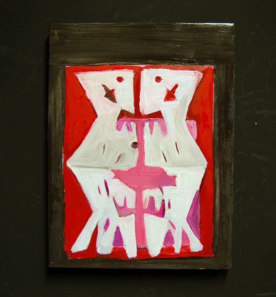 Alison Pilkington: Primitive Man, 2010, oil on linen, 30 x 40 cm; courtesy the artist