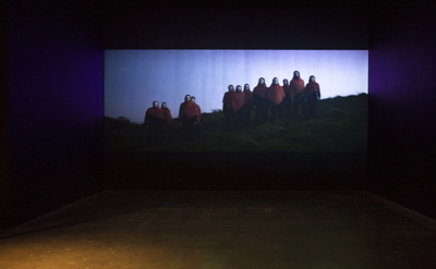 Clodagh Emoe: Parados, 7-minute looped video projection with sound, installation shot, Project, 2009/10; courtesy the artist
