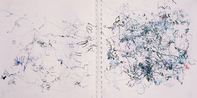 Fergus Byrne, Paradoxsingingtrainsforage, 2004, pencil on paper, 27 x 54 cm; courtesy the artist