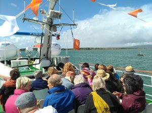 Participants taking part in the What is an Island? event on board the Dún na Séad, photo courtesy of Mary Sullivan and BAVA/DIT