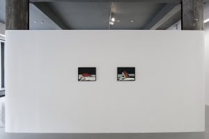 Stephen Loughman, Proven Answers, 2018, with The Long Winter, Diptych, Installation view, Temple Bar Gallery + Studios. Photo: Kasia Kaminska