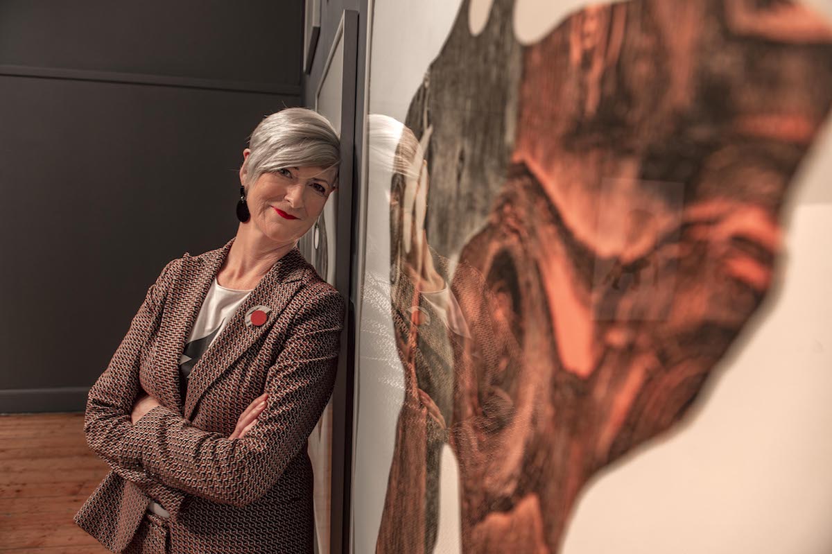 Alice Maher in the Crawford Art Gallery. Photo credit: Michael Mac Sweeney, Provision. 