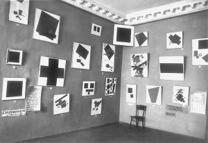 Fig 1. 0,10: The Last Futurist Exhibition of Painting, Petrograd, 1915 1916, includes, Malevich Black Square (1913)