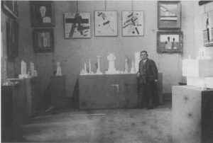 Fig 13. The Kazimir Malevich room at the 1932 exhibition, Fifteen Years of Artists of the Russian Soviet Socialist Republic.
