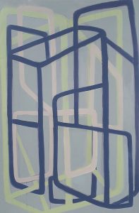 Geraldine O'Brien, Structural Illusion , Dimensions 152.4 x 91.4 cm, oil on canvas. Image courtesy of the artist.