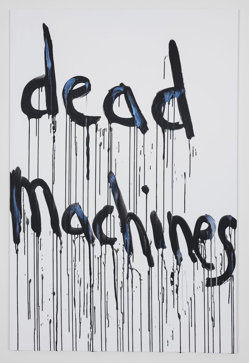 Kim Gordon, Dead Machines, 2018, Acrylic on canvas, 152.4 x 101.6 cm, © Kim Gordon, courtesy 303 Gallery, New York.