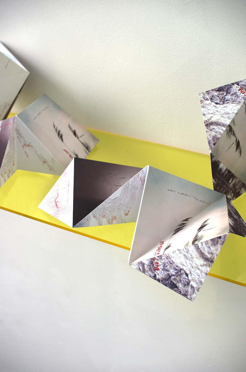 Niamh Schmidtke, The Homeless Line (2019) Booklets, Digital Photo Paper, Installation View - Image courtesy of the artist.