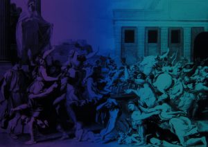 Zara Sargent, After Nicolas Poussin - 'The Abduction of the Sabine Women', Digital Print, 2019. Image courtesy of the writer.