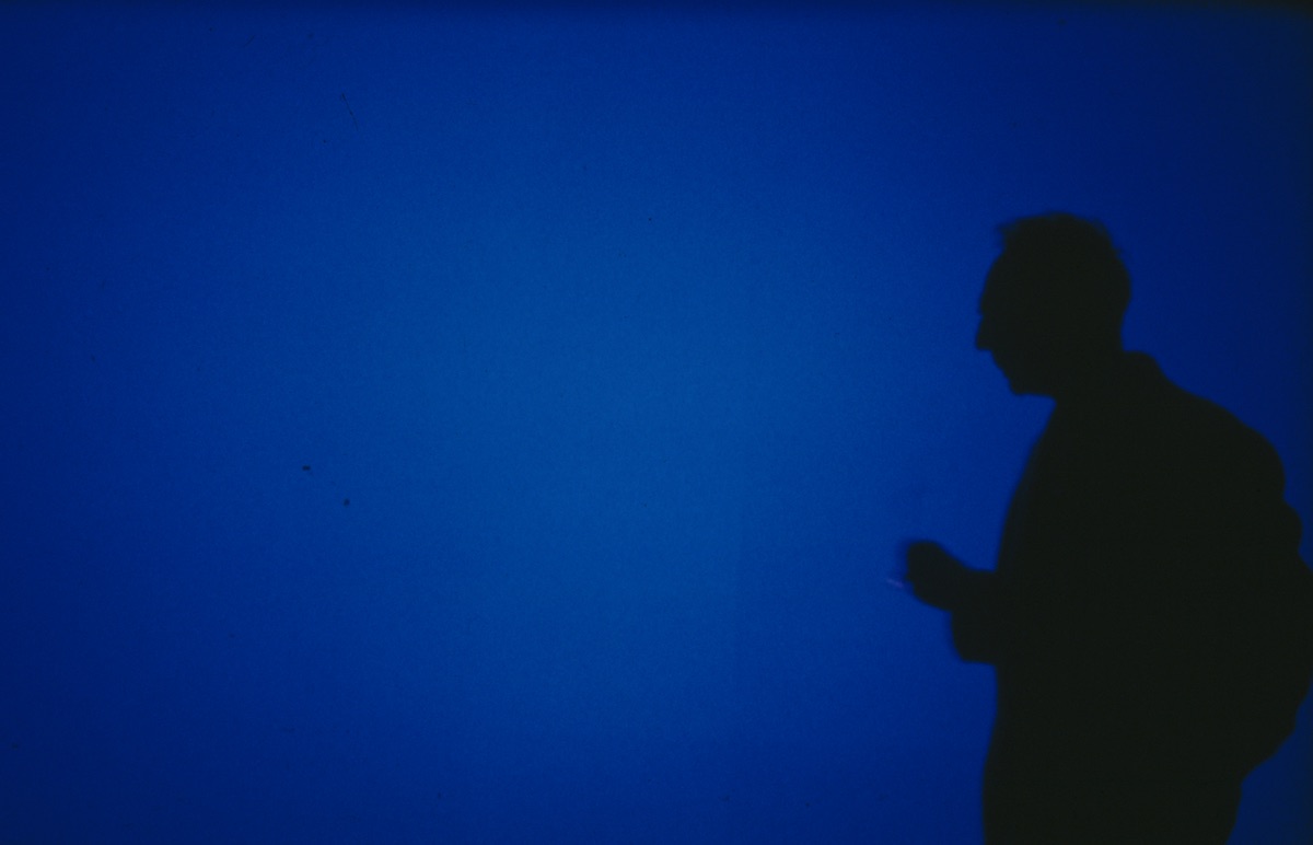 Derek Jarman, Blue, 1993, Film still, Digital Pro res with sound 5.1, Dimensions variable. Photo Liam Daniel courtesy & (c) Basilisk Communications