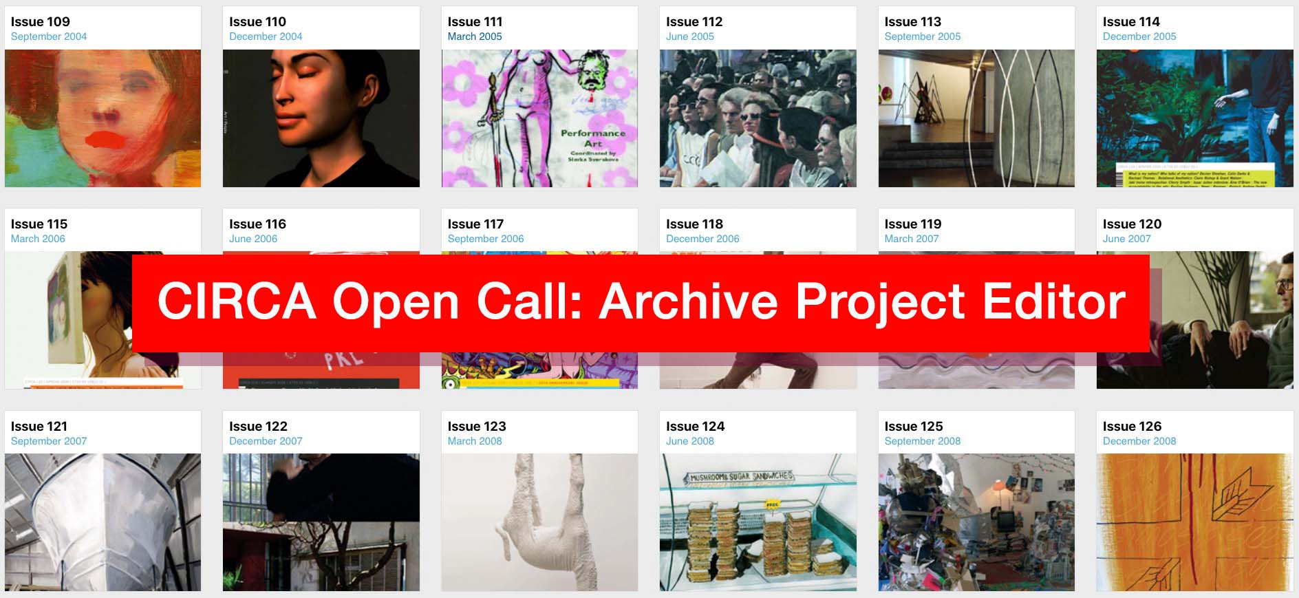 CIRCA Open Call: Archive Project Editor